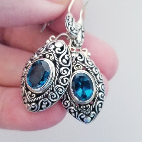 Robert Manse Jewelry - Robert Manse Sterling London Blue Topaz Earrings